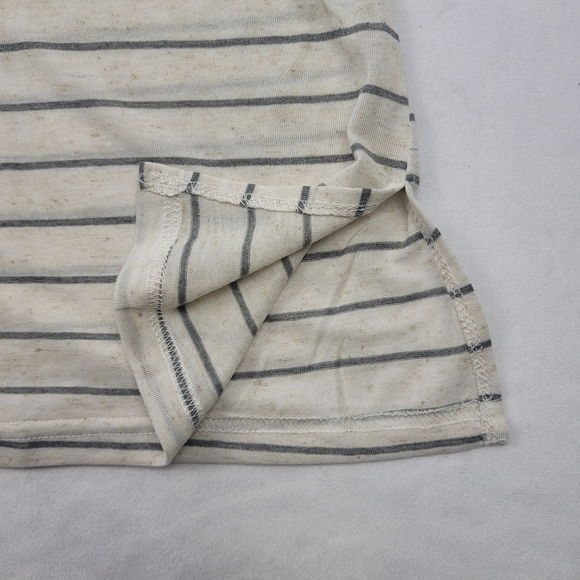 NWT grey& whitestriped cowl-neck sleeveless tunic - Picture 2 of 5